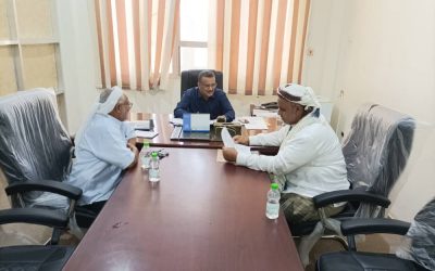 وكيل وزارة الزراعة قطاع الري المهندس الزامكي يلتقي مدير عام المحفد
