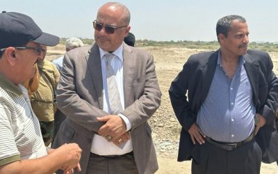 وزير التخطيط ومحافظ أبين يزوران سد حسان وجامعة أبين