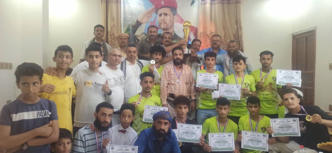 ادارة فريق الصقور تنظم حفلا تكريميا لفريق ابو اليمامة في مدينة الشعب بالعاصمة عدن