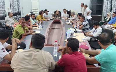 برئاسة مدير عام دارسعد؛ لجنة فتح المظاريف والمناقصات تستعرض العطاءات المقدمة في تنفيذ ثمانية مشاريع خدمية بالمديرية