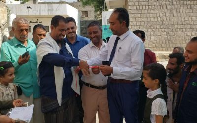 مكتب تربية أبين يتسلم مشروع بناء ثلاثة فصول دراسية في مدرسة الزهراء بجعار استعدادا للعام الدراسي الجديد