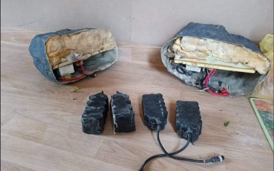 هندسية قوات دفاع شبوة تفكك عبوتين ناسفتين بمديرية مرخة العليا