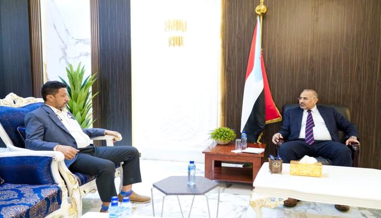 الرئيس عيدروس . نعمل لأن تنال أبين حقها بمايوازي مكانتها وأهميتها