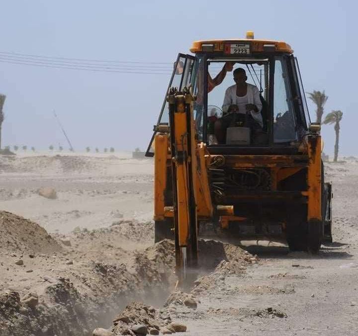 مدينة الخليج العربي.. بدء الأعمال الأولية لمشروع شبكة المياة الداخلية