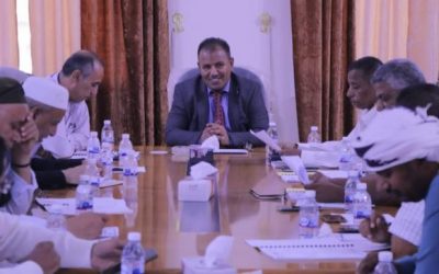 الوكيل العامري يترأس إجتماع مجلس إدارة المؤسسة المحلية للمياه والصرف والصحي