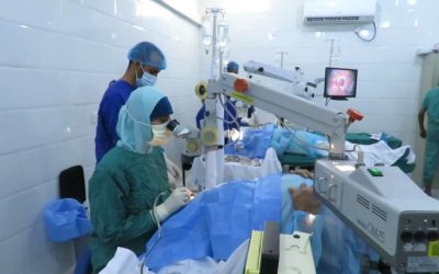 مؤسسة بازرعة تدشن إجراء العمليات الجراحية في المخيم الطبي السابع عشر لطب وجراحة العيون بعدن