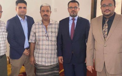 بتكليف من الرئاسي  الصالح وباشراحيل يزوران أسرة الفنان الكبير المرحوم  فيصل علوي