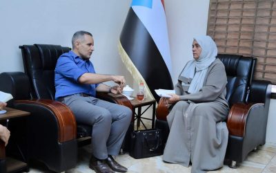 نائب رئيس الهيئة الوطنية للإعلام الجنوبي يستقبل رئيس هيئة المرأة بالمجلس الانتقالي