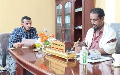 مدير عام مديرية  خنفر “اليوسفي”يلتقي ضابط مشاريع منظمة كير  العالمية لقطاع المياه والصرف الصحي