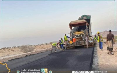 أعمال تاهيل وصيانة واسعة يشهدها الخط الدولي عتق العبر في شبوة..