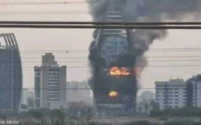 الخرطوم تحترق.. دمار هائل يطال مبان حكومية وخاصة تحت القصف