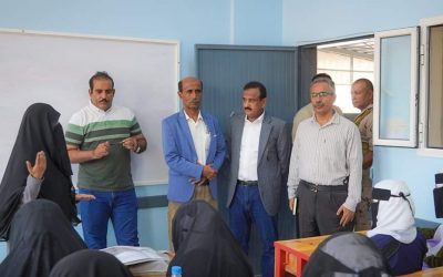 المحافظ بن الوزير يتفقد الأعمال الجارية في مشروع قاعة المؤتمرات بكلية الإدارة والاقتصاد جامعة شبوة..