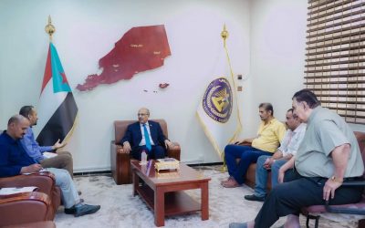 الكثيري يطّلع على الصعوبات التي تواجهها مؤسسة مياه عدن وخططها لتحسين الخدمة