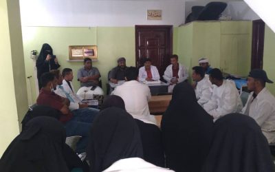 مدير صحة سباح يجتمع بالفريق الطبي ضمن مشروع الاستجابة الطارئة لمواجهة الحصبة