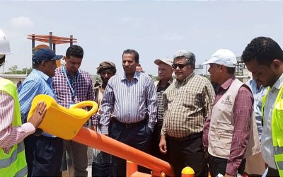 بحضور محافظ أبين استلام حديقة زنجبار من مشروع الاشغال العامة بعد استكمال المرحلة الأولى من إعادة التأهيل