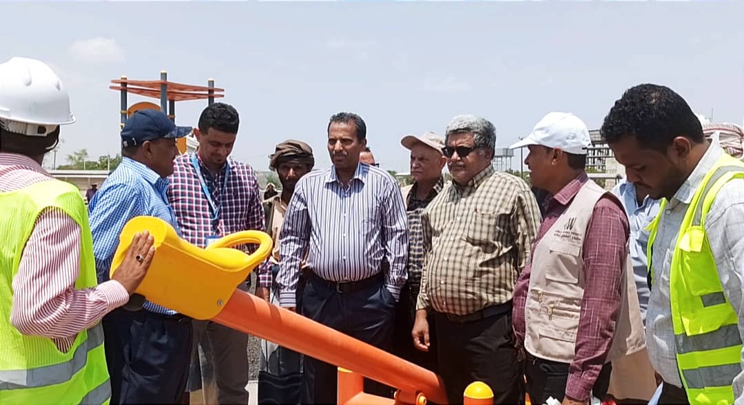 بحضور محافظ أبين استلام حديقة زنجبار من مشروع الاشغال العامة بعد استكمال المرحلة الأولى من إعادة التأهيل