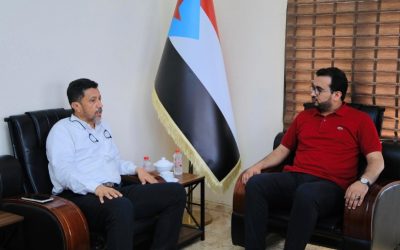رئيس الهيئة الوطنية للإعلام الجنوبي يستقبل رئيس انتقالي أبين