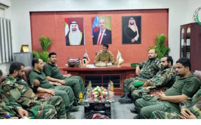 العميد الربيعي يطلع على مستوى أداء الإدارات العامة لقوات الحزام ويشدد على أهمية رفع وتيرة العمل