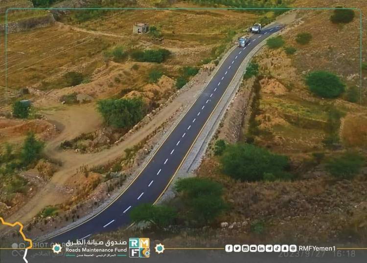 صندوق الطرق ينتهي  من أعمال الطلاء لمشروع خط ذي ناخب في يافع