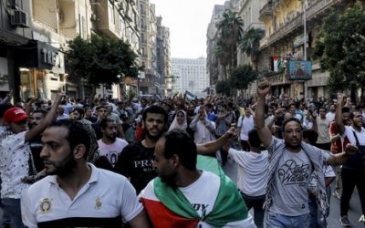 100 معتقل في مصر بعد تظاهرات “تأييد الفلسطينيين”