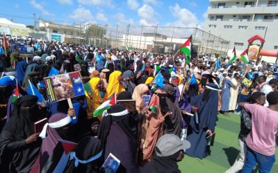 مظاهرات عارمة في مقديشو  دعماً لأهالي غزة والمقاومة الفلسطينية