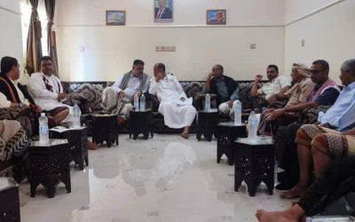 رئيس تنفيذية انتقالي وادي وصحراء حضرموت يلتقي وفدا من اتحاد الحقوقيين الجنوبيين
