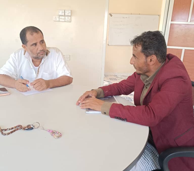 نائب المنسق  العام في زيارة عمل مع فريق الاستجابة الطارئة
