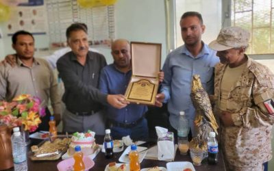 مدير عام الحصين يقوم بزيارة تفقدية لمركز الخربة شكع ويزور  بعض المعالم الأثرية