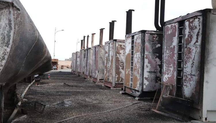لجنة التقصي تكشف سبب احتراق محطة كهرباء فوة بحضرموت