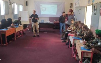برعاية من قائد الحزام الأمني أبين  … افتتاح الدورة التدريبية  لأفراد وضباط الحزام الأمني  بمعسكر 7 اكتوبر