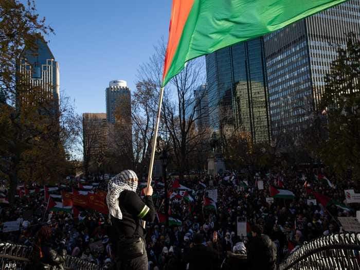 تظاهرات عارمة في كندا تطالب بوقف دائم لإطلاق النار في غزة