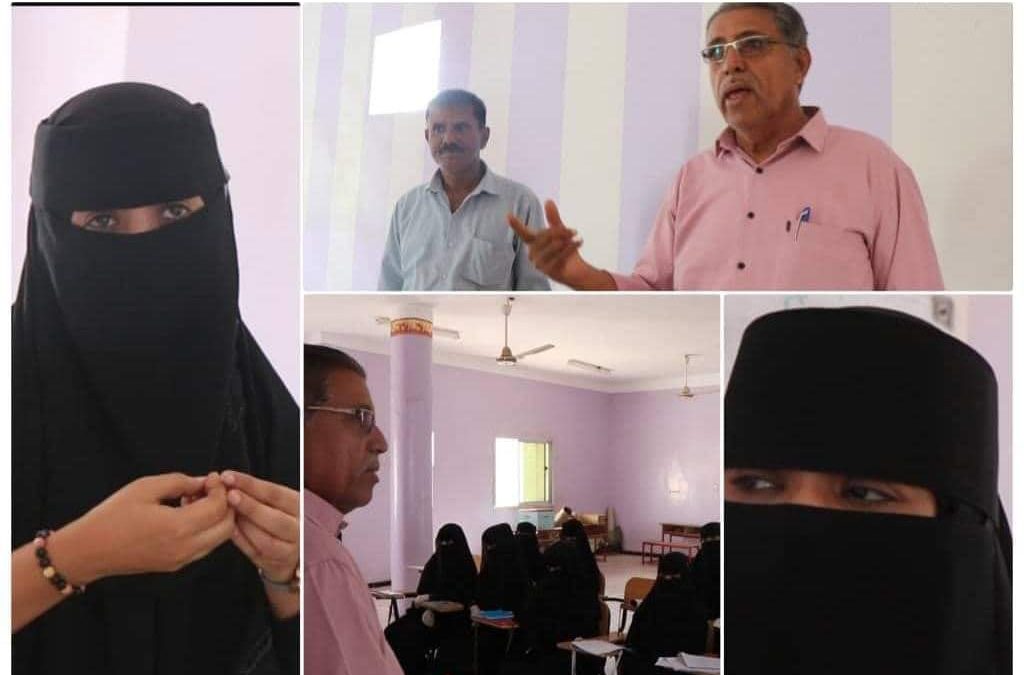 مدير عام التعليم الفني  والتدربب المهني ( الجحيني) يتفقد سير العملية التعليمية بمعاهد أبين