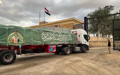 بتوجيهات شيخ_الأزهر.. القافلة الثَّالثة لبيت الزكاة تعبر ميناء رفح البري دعمًا لـ غـ .، ـزة
