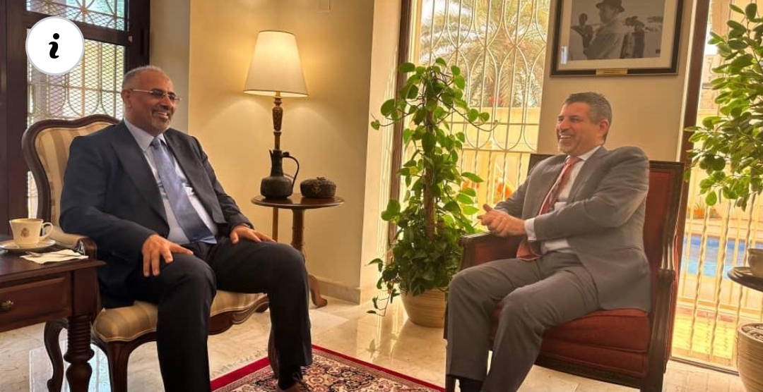 في لقاء جمعه بالسفير الأمركي لدى بلادنا.. الرئيس الزُبيدي: ندعم جهود الأشقاء والمجتمع الدولي لإحلال السلام وجاهزون لكل الخيارات