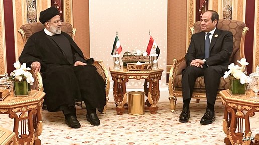 السيسي ورئيسي يبحثان التطورات في غزة وإعادة العلاقات