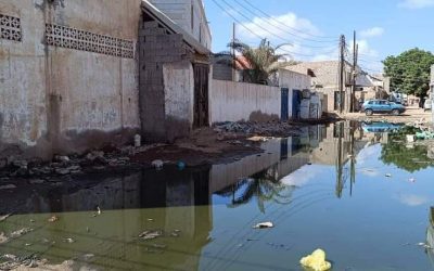 كارثة بيئية وصحية.. مياه المجاري تهدد بانهيار مسجد الرحمن بالممدارة