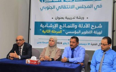 هيئة التدريب والتأهيل تنظم ورشة تدريبية بعنوان “شرح الأدلة والنماذج الإرشادية لهيئة التطوير المؤسسي – المرحلة الثانية “