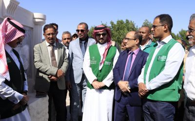 بدعم من البرنامج السعودي لإعادة الإعمار  *دارسعد تشهد وضع حجر الأساس لبناء ثانوية سمير راوح بدارسعد*