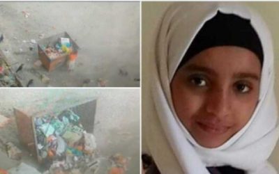 ياعالم . . سالي طفلة يمنية تموت  جائعة تحت برميل قمامة
