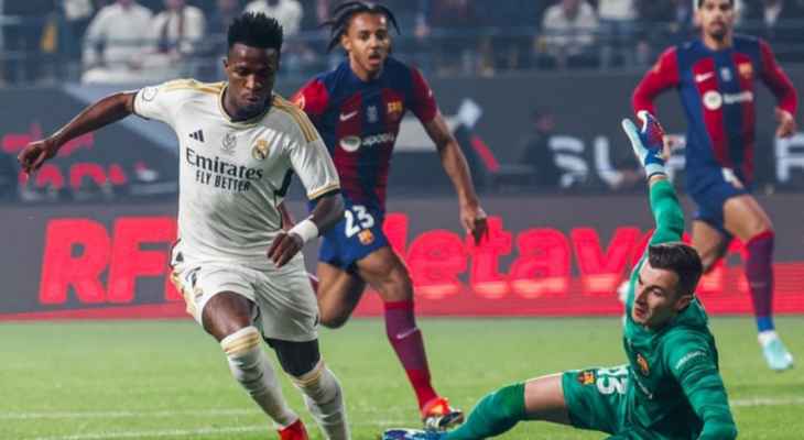 كأس السوبر الاسباني: ريال مدريد يفوز على برشلونة برباعية مقابل هدف يتيم