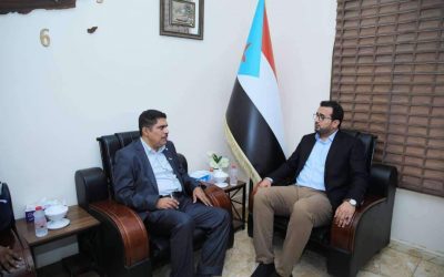 رئيس الهيئة الوطنية للإعلام الجنوبي يلتقي رئيس القيادة المحلية لانتقالي حضرموت