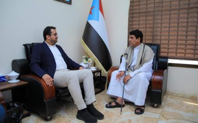 رئيس الهيئة الوطنية للإعلام الجنوبي يلتقي الشيخ راجح باكريت