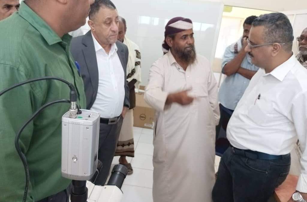 نائب رئيس هيئة البحوث والإرشاد الزراعي ومدير محطة البحوث الزراعية الكود يستقبلان أمين عام محلي أبين ووكيل وزارة الزراعة والري