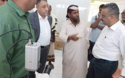 نائب رئيس هيئة البحوث والإرشاد الزراعي ومدير محطة البحوث الزراعية الكود يستقبلان أمين عام محلي أبين ووكيل وزارة الزراعة والري
