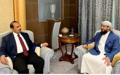 ‏النائب المحرمي يلتقي محافظ حضرموت ويطّلع منه على أوضاع المحافظة