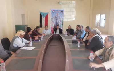 *تنفيذي يهر يافع يعقد الإجتماع الدوري الأول ويناقش أداء نشاط الإدارات*