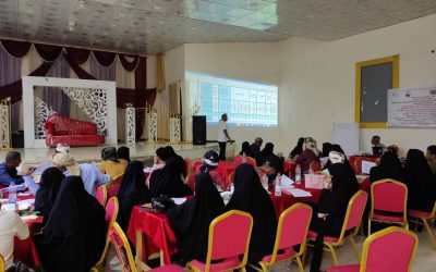 أبين: وحدة طوارئ المياه والاصحاح البيئي وفرع هيئة مشاريع الريف تنظم دورة تدريبية لفرق الاستجابة السريعة لمكافحة وباء الكوليرا بزنجبار وخنفر