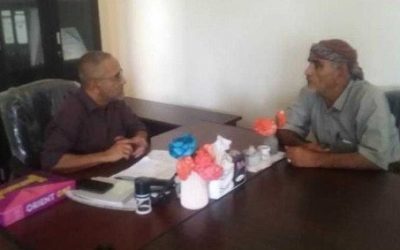 مدير عام الشؤون الاجتماعية بمحافظة أبين يلتقي بمدير عام جيشان