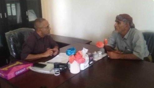 مدير عام الشؤون الاجتماعية بمحافظة أبين يلتقي بمدير عام جيشان