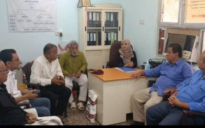 قيادة انتقالي المعلا تلتقي مدير مكتب الصحة والسكان بالمديرية وتتفقد المجمع الصحي
